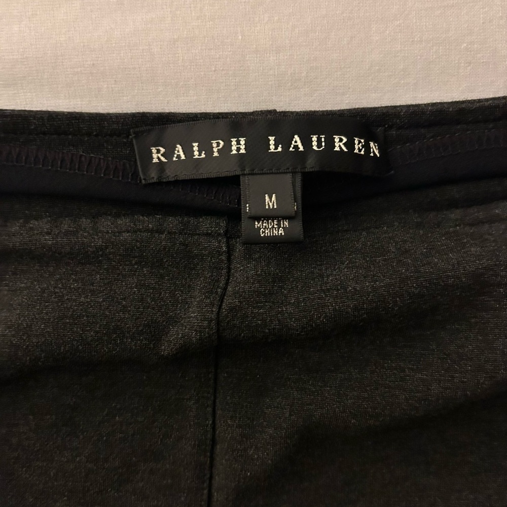 Vintage Black Label Ralph Lauren Cropped Knit Charcoal Gray Pants Size Mediun - Picture 3 of 9